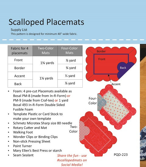 Scalloped Placemats Starter Kit